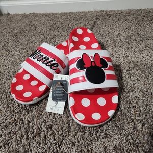 adidas Red and White Polka Dot Sandals